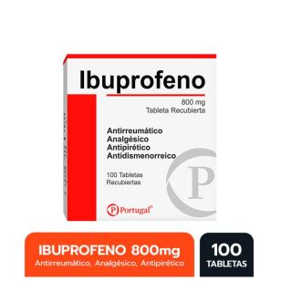 Ibuprofeno 800 Mg Tabletas - Caja 100 UN