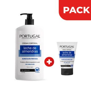 Portugal Crema Corporal Leche de Almendras 700 + 100 G - Pack 2 UN