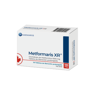 Metformaris XR 1000 MG Tabletas de liberación prolongada - Caja 30 UN
