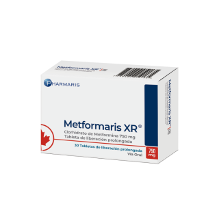 Metformaris XR 750 MG Tabletas de liberación prolongada - Caja 30 UN