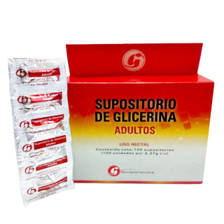 Supositorio De Glicerina Adulto Uso Rectal - 10 UN