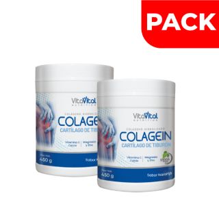 Pack VitaVital Colagein Sabor Naranja - Frasco 450 G