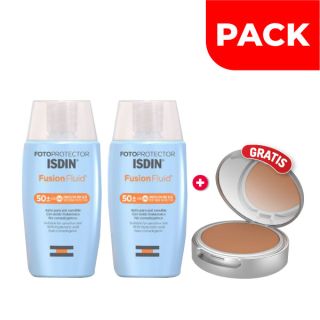 Dúo Pack Isdin Fotoprotector 50+ Fusion Fluid - Frasco 50 ML