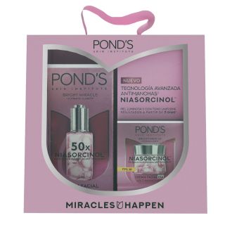 Pond’s Bright Miracle Antimanchas Sérum 30 ML + Crema Facial de Día 50 Gr – Pack 2 UN