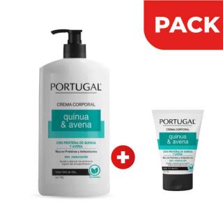 Portugal Crema Corporal Quinua & Avena  700 + 100 G - Pack 2 UN