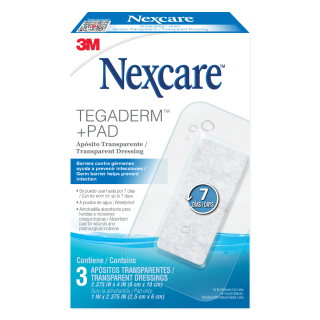 Tegaderm Nexcare Transparente + PAD 6x10 Cm - Caja 3 UN