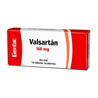 Valsartán 160 Mg Tabletas - Caja 14 UN