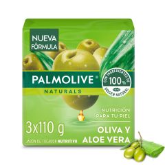 Palmolive Jabón Oliva y Aloe Vera 110 G - Pack 3 UN