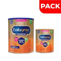 Pack Enfagrow Premium Promental Sabor Vainilla 850 Gr + Sabor Natural DHA 375 G