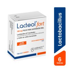 Lacteol Fort 340mg Polvo para Suspensión - Caja 6 UN