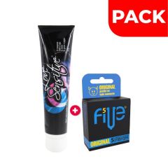 Pack Lubricante Love Sensitive 120 G + Preservativo Five Original 5 UN - 2 UN