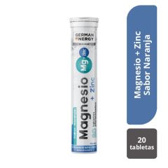 Magnesio + Zinc German Energy Sabor Naranja - Tubo 20 UN