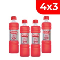 4x3 Pedialyte 60 Max Sabor Fresa - Frasco 500 ML