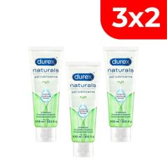 3x2 Durex Lubricante Natural H2O - Frasco 100 Ml