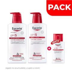 Eucerin pH5 Syndet Gel 400 ML + Loción Hidratante Piel Seca y Sensible  400 ML - Pack 2 UN