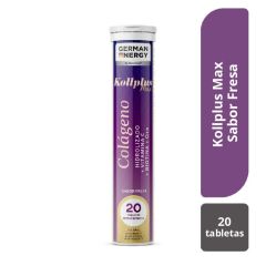 Kollplus Max Colágeno German Energy Sabor Fresa - Tubo 20 UN