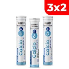 3x2 Calcio + Vitamina D3 German Energy Sabor Mandarina - Tubo 20 UN