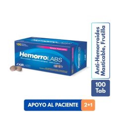 Hemorrolabs Tabletas Masticables - Caja 100 UN