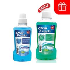 Enjuague Bucal Oral Fresh Sabor Menta Fuerte - Frasco 500 ML