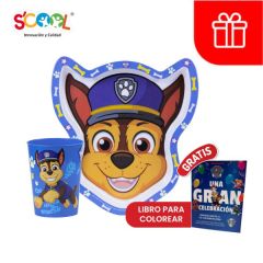 Set Plato & Vaso de Paw Patrol Hombre Scool - 1 UN