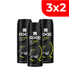 3x2 Desodorante Spray Axe Black - Frasco 150 ML