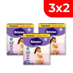 3x2 Pañal Babysec Premium Súper Mega Talla XXG - Bolsa 72 UN