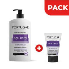 Portugal Crema Corporal Acaí Berry 700 + 100 G - Pack 2 UN
