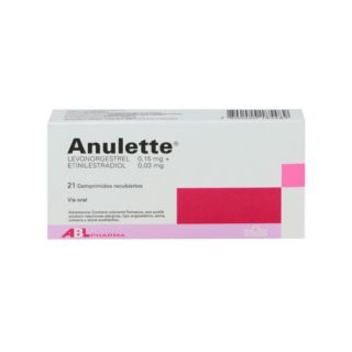 Pastilla Anticonceptiva Anulette - Caja 21UN