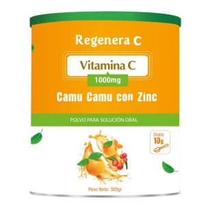 Vitamina C & Zinc 1000 Mg Polvo - Lata 300 G