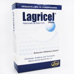 Lagricel Ofteno 0.4% Solución Oftálmica Estéril Sobres - Caja 5 UN