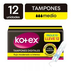 Kotex Tampones Digitales Super - Caja 12UN